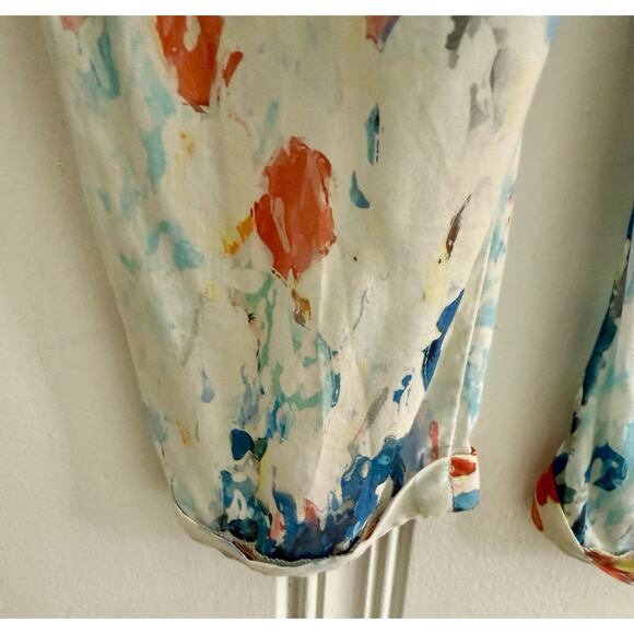 OndadeMar Small Drawstring Semi Sheer Rayon Abstract Jogger Pants Swim Cover - Picture 3 of 11